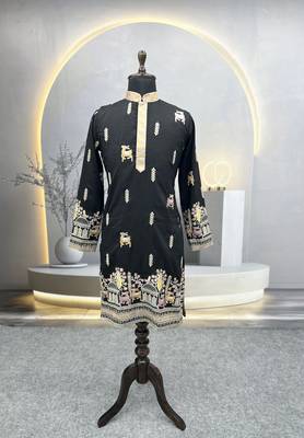 Trendy daaman concept cotton kurta-pyjama for men's 3