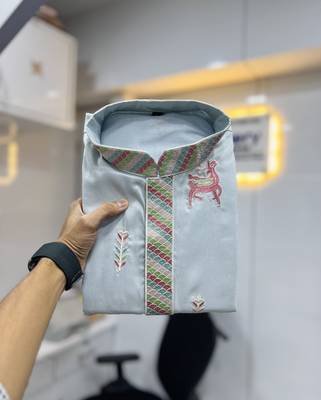 Trendy daaman concept cotton kurta-pyjama for men's 2