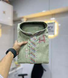 Trendy daaman concept cotton kurta-pyjama for men's