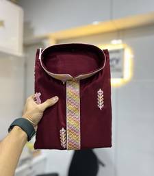 Trendy daaman concept cotton kurta-pyjama for men's