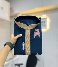 Trendy daaman concept cotton kurta-pyjama for men's