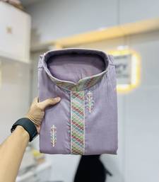 Trendy daaman concept cotton kurta-pyjama for men's