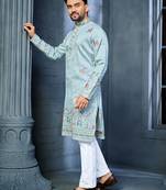 Trendy daaman concept cotton kurta-pyjama for men's