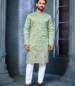 Trendy daaman concept cotton kurta-pyjama for men's