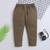 Brown cotton printed jogger for boys