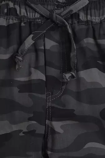 Grey cotton printed jogger for boys