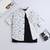 White cotton printed shirt for boys