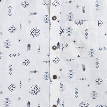 White cotton printed shirt for boys 4