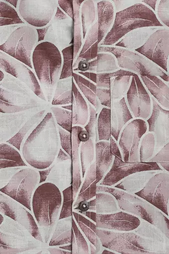 Brown cotton printed shirt for boys