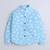 Blue cotton printed shirt for boys