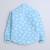 Blue cotton printed shirt for boys
