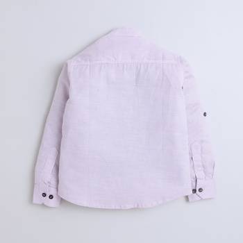 Pink cotton printed shirt for boys 2