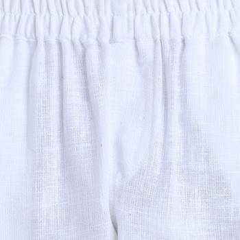 White cotton printed kurta pajama for boys 2