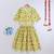 Green cotton printed lehnga choli for girls