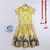 Yellow cotton printed lehnga choli for girls
