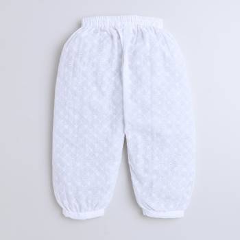 Blue cotton printed top and pant set for girls 3
