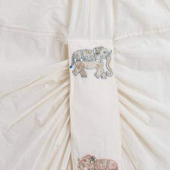 White cotton printed kurta and dhoti for boys 2