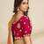 Peach embroidery and glitter cords fendi fabric saree with embroidered silk blouse fabric