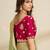 Pista embroidery and glitter cords fendi fabric saree with embroidered silk blouse fabric
