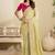 Pista embroidery and glitter cords fendi fabric saree with embroidered silk blouse fabric