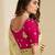 Pista embroidery and glitter cords fendi fabric saree with embroidered silk blouse fabric