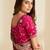 Gajri embroidery and glitter cords fendi fabric saree with embroidered silk blouse fabric