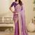 Purple embroidery and glitter cords fendi fabric saree with embroidered silk blouse fabric