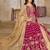 Magenta art silk heavy embroidered work semi stitched anarakali suit