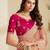 Orange embroidery and glitter cords fendi fabric saree with embroidered silk blouse fabric