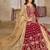 Red art silk heavy embroidered work semi stitched anarakali suit