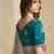 Rama green embroidery and glitter cords fendi fabric saree with embroidered silk blouse fabric