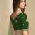 Green embroidery and glitter cords fendi fabric saree with embroidered silk blouse fabric
