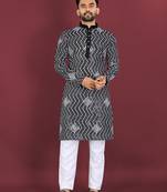 Unique embroidery cotton kurta for men's
