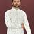 Designer embroidery flower work soft cotton kurta pyjama for men's