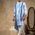 Blue plain cotton silk kurta pajama