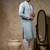 Blue embroidered cotton kurta pajama
