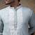 Blue embroidered cotton kurta pajama
