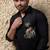 Black embroidered cotton shirt