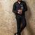Black embroidered cotton shirt