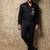 Black embroidered cotton shirt