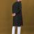 Silver jari with embroidery buti designer soft cotton kurta pyjama for men's