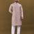 Silver jari with embroidery buti designer soft cotton kurta pyjama for men's
