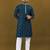 Silver jari with embroidery buti designer soft cotton kurta pyjama for men's