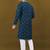Silver jari with embroidery buti designer soft cotton kurta pyjama for men's
