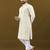 Silver jari with embroidery buti designer soft cotton kurta pyjama for men's
