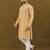 Silver jari with embroidery buti designer soft cotton kurta pyjama for men's