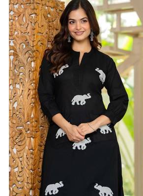 Women Ethnic Embroidery  Cotton Kurta with Trouser 3