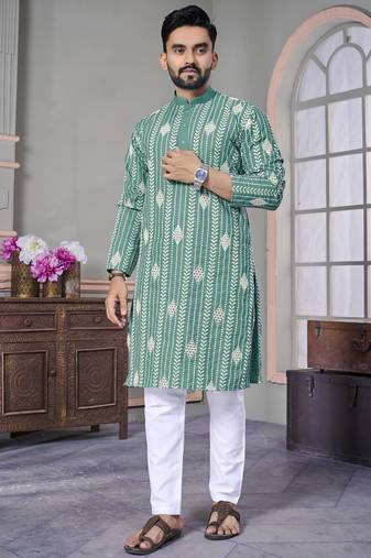 The classic choice for every occasion royal lilen kurta pyjama for men's