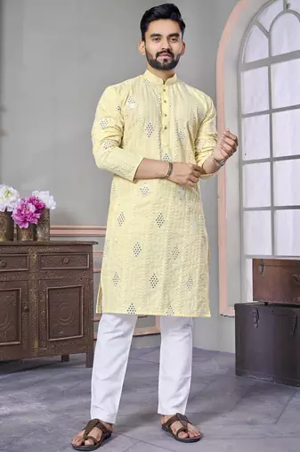 The classic choice for every occasion royal lilen kurta pyjama for men's