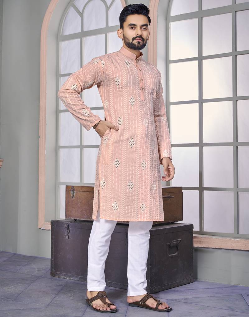 The classic choice for every occasion royal lilen kurta pyjama for men's